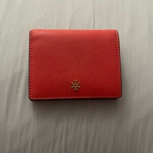 Tory Burch scarlet Leather Wallets with Gold Accents